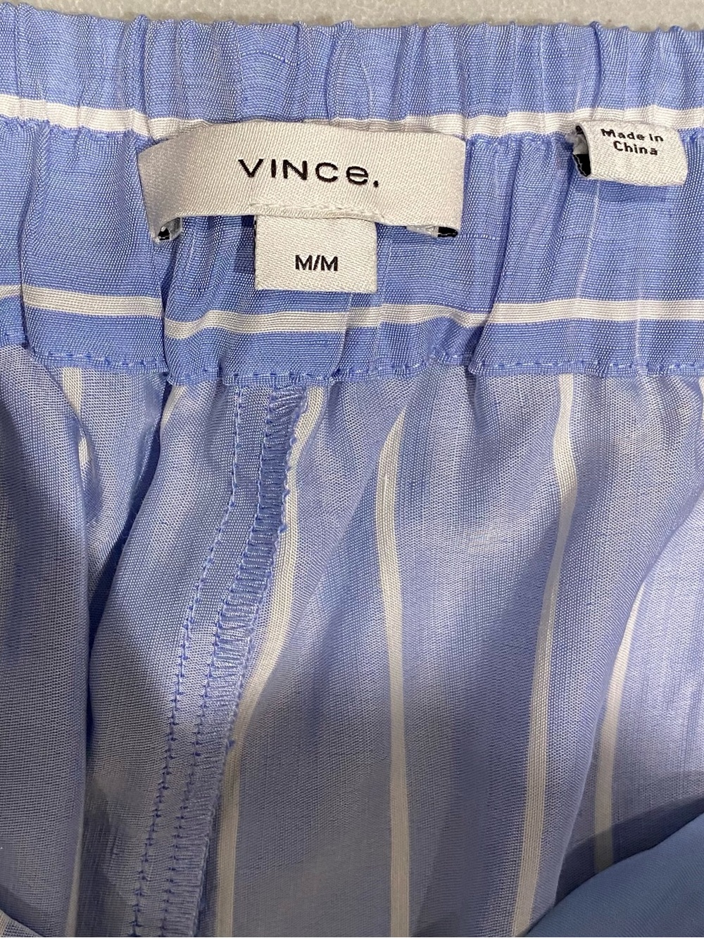 Vince Blue and White Stripe Wide Leg Pants, size M - Picture 5 of 12